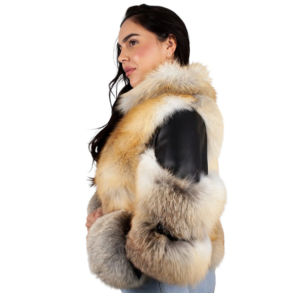 Fox Fur Leather Jacket