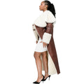 Shearling with Shouldered Collar