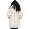 3/4 White Shearling with Fox Fur
