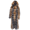 4 in 1 Fox Fur Coat With Removable Hood, Sleeves and Body