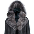 Men Maxim Shearling with Fox Collar and Hood