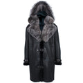 Men Maxim Shearling with Fox Collar and Hood