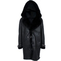 Men Maxim Shearling with Fox Collar and Hood