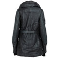 Bulky Leather Jacket With Hood