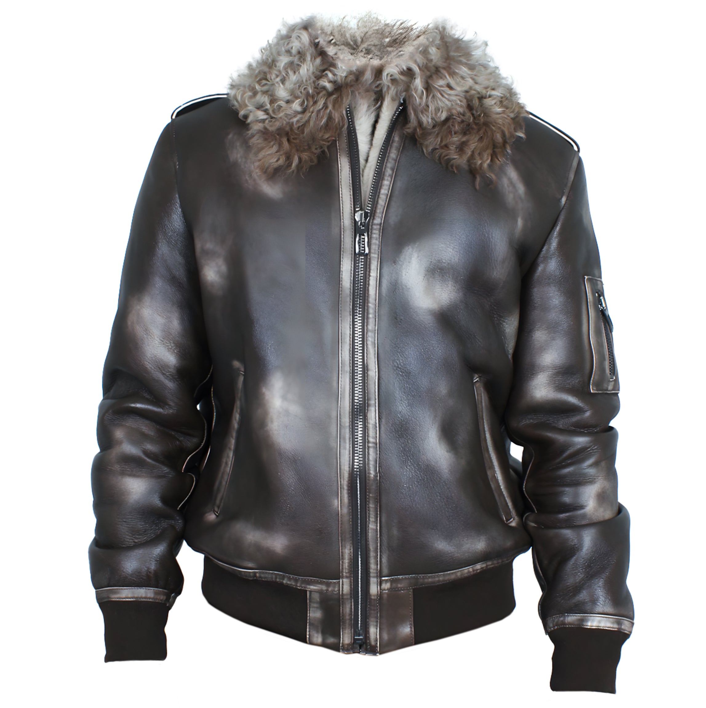 Curly Lamb Bomber – Daniel's Leather