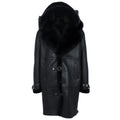 Men Maxim Shearling with Fox Collar and Hood