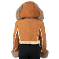 Cropped Shearling with Fox Trims