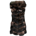 3/4 Cross Cut Sable Colored Fox Vest