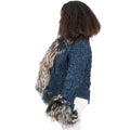 Crinkle Leather Jacket with Fox Fur Lining