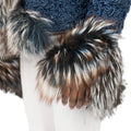 Crinkle Leather Jacket with Fox Fur Lining