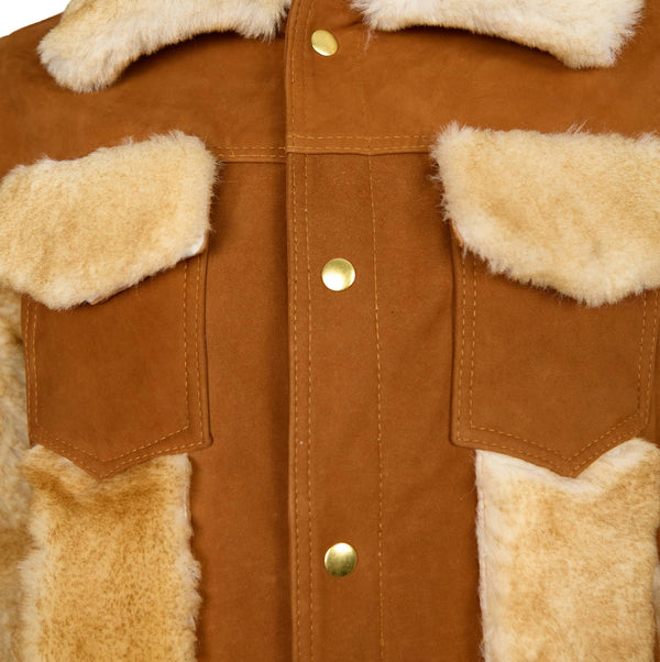 Reversed Suede Trucker Shearling