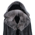 Men Maxim Shearling with Fox Collar and Hood