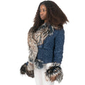 Crinkle Leather Jacket with Fox Fur Lining