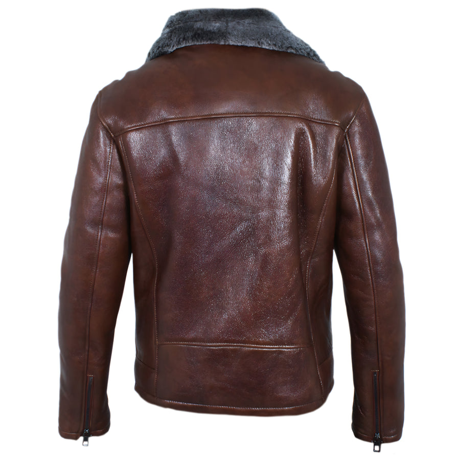 Tan Biker Shearling