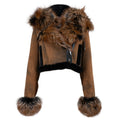 Cropped Shearling with Fox Trims