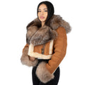 Cropped Shearling with Fox Trims