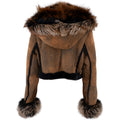 Cropped Shearling with Fox Trims