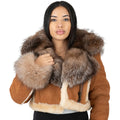 Cropped Shearling with Fox Trims
