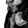 Long Rabbit Coat with Fox Trimming