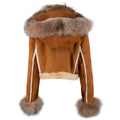 Cropped Shearling with Fox Trims