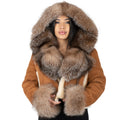 Cropped Shearling with Fox Trims