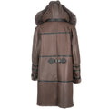 Men Maxim Shearling with Fox Collar and Hood