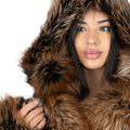 Cropped Shearling with Fox Trims