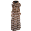 2 in 1 Style Fox Fur Vest Full Length