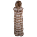 2 in 1 Style Fox Fur Vest Full Length