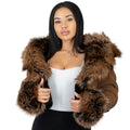 Cropped Shearling with Fox Trims