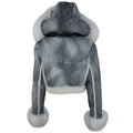 Cropped Shearling with Fox Trims