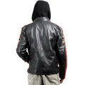 Hooded Racer Leather Jacket