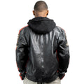 Hooded Racer Leather Jacket