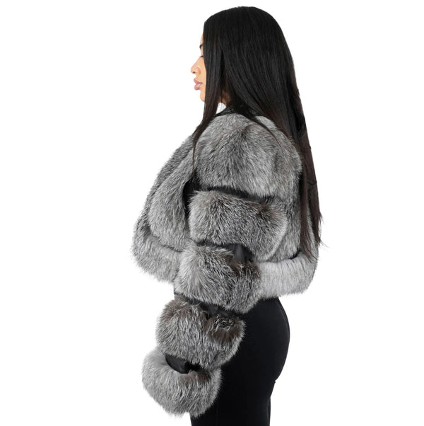 Fox Leather Crop Bolero