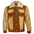 Reversed Suede Trucker Shearling
