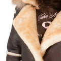 Women Full-Length Shearling with Fox Trim Hood