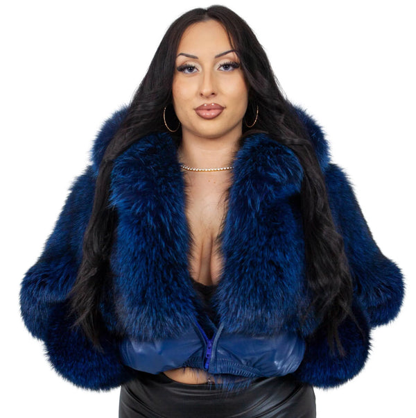 Simon Fox and Leather Cropped Jacket