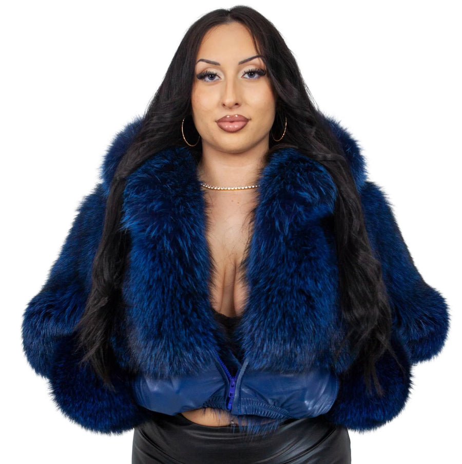 Simon Fox and Leather Cropped Jacket