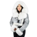 Cropped Shearling with Fox Trims