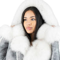 Cropped Shearling with Fox Trims