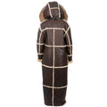 Women Full-Length Shearling with Fox Trim Hood
