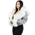 Cropped Shearling with Fox Trims