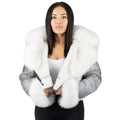 Cropped Shearling with Fox Trims