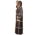 Women Full-Length Shearling with Fox Trim Hood