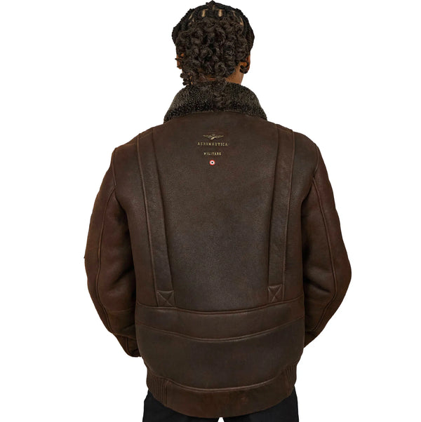 Aviator Style Shearling Jacket