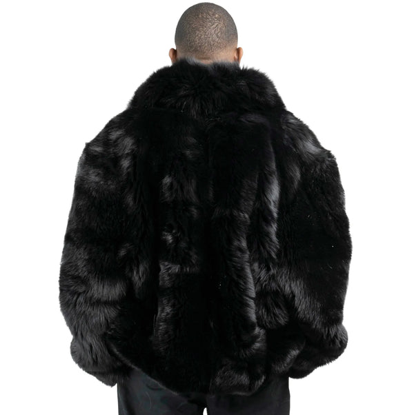 Men Full Skin Fox Fur Bomber