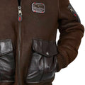 Aviator Style Shearling Jacket