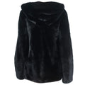 Mink Single Button Cape with Hood