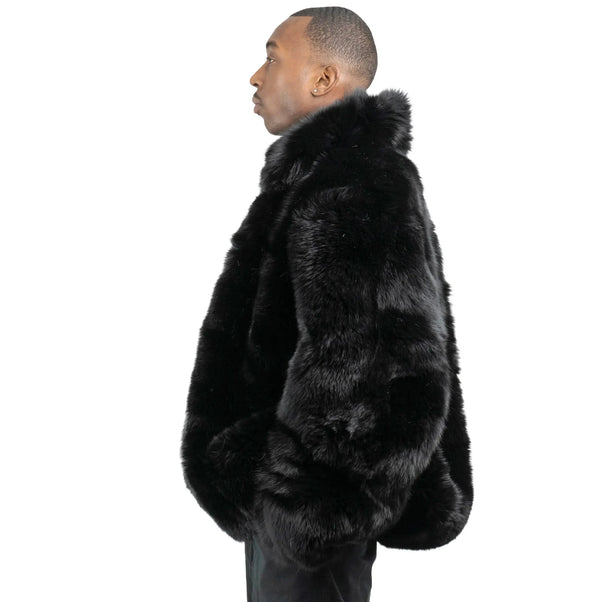 Men Full Skin Fox Fur Bomber