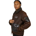 Aviator Style Shearling Jacket